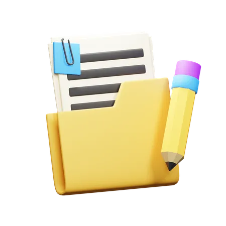 Edit Document  3D Icon