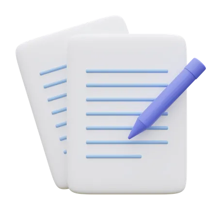 Edit Document  3D Icon