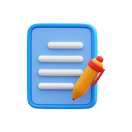 Edit Document  3D Icon