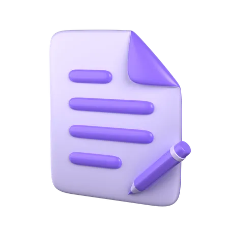 Edit Document  3D Icon