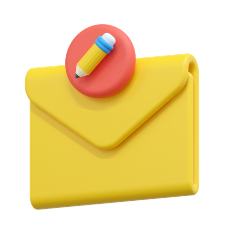 Edit email  3D Icon