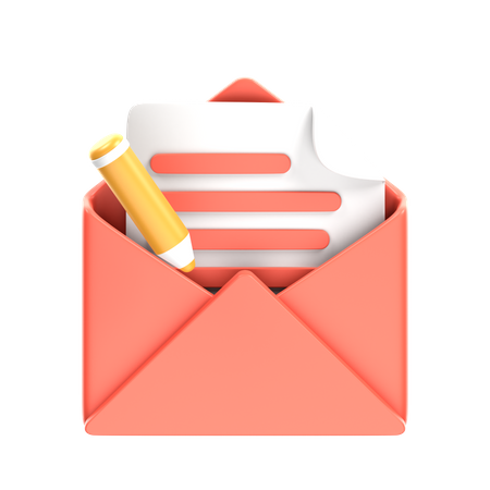 Edit Email  3D Icon