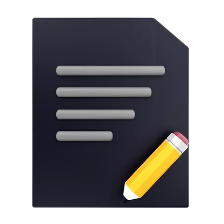 3 D Render File Note Illustration 3D Icon