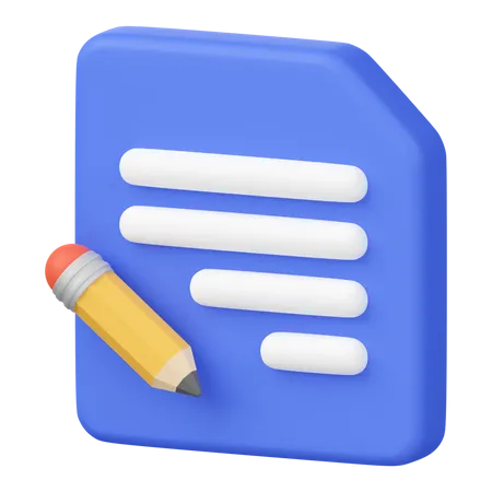 File Note 3 D Render Icon Illustration 3D Icon