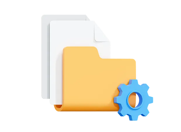 Edit Files In A Folder  3D Icon