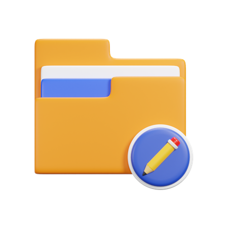 Edit Folder  3D Icon