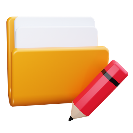 Edit Folder  3D Icon