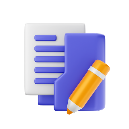 Edit Folder  3D Icon