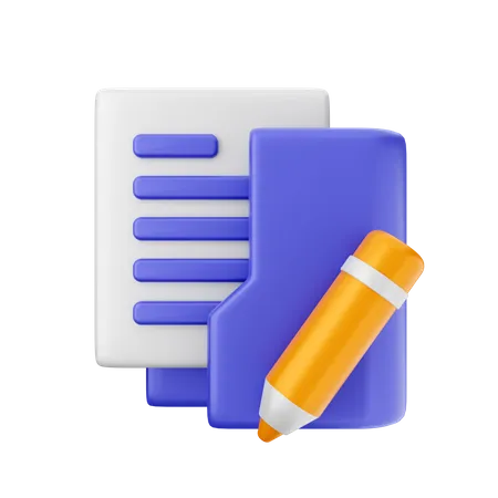 Edit Folder  3D Icon