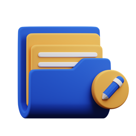 Edit Folder  3D Icon