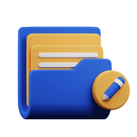 Edit Folder  3D Icon