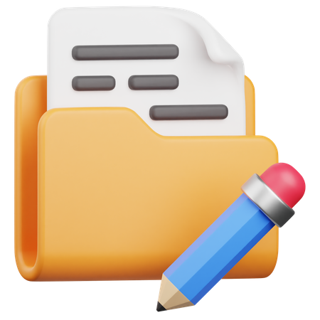 Edit Folder  3D Icon