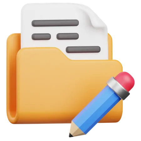 Edit Folder  3D Icon