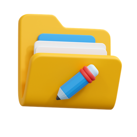 Edit folder  3D Icon