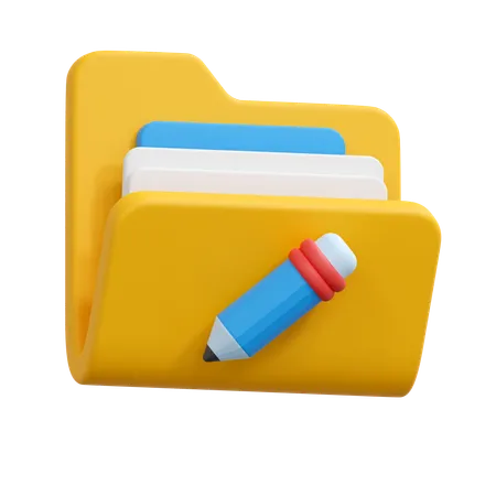 Edit folder  3D Icon