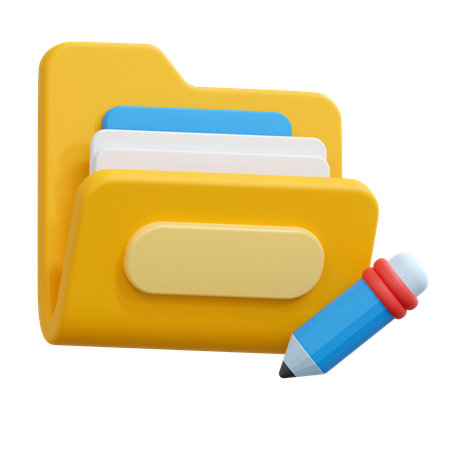 Edit folder  3D Icon