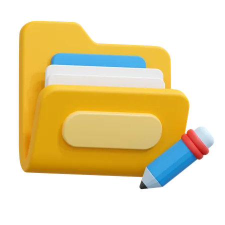 Edit folder  3D Icon