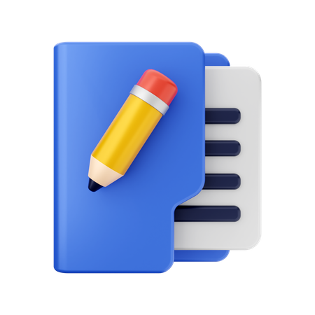 Edit Folder  3D Icon