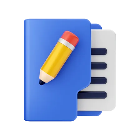 Edit Folder  3D Icon