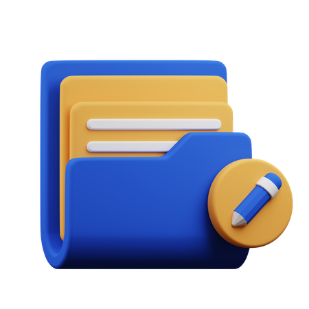 Edit Folder  3D Icon