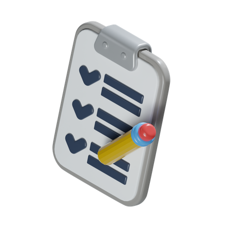 Edit List E  3D Icon