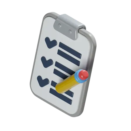 Edit List E  3D Icon