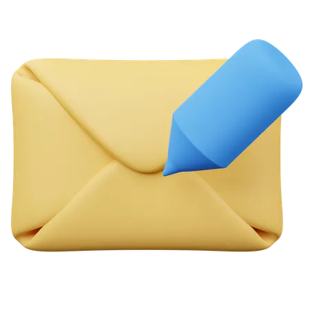 Edit Mail  3D Icon