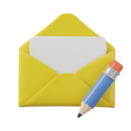 Edit Mail  3D Icon