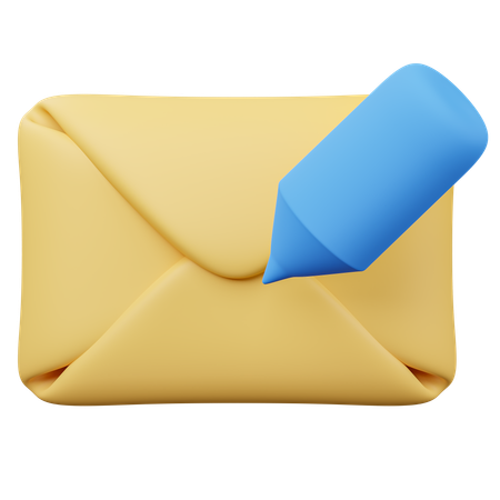 Edit Mail  3D Icon