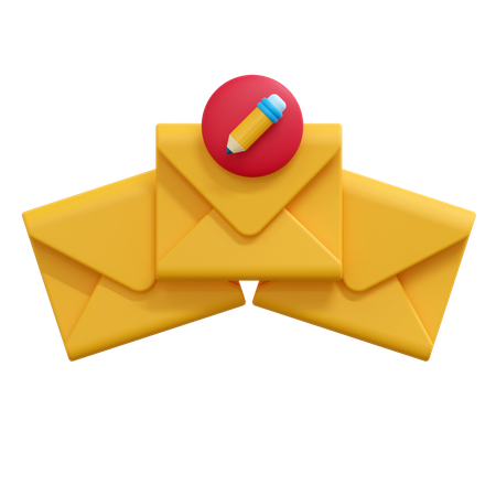 Edit mail message  3D Icon