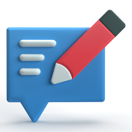Edit Message  3D Icon