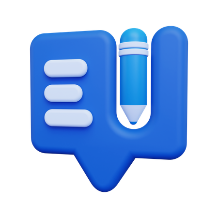 Edit Message  3D Icon