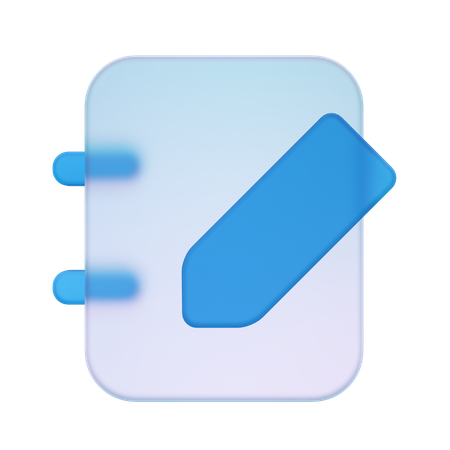 Edit Note  3D Icon