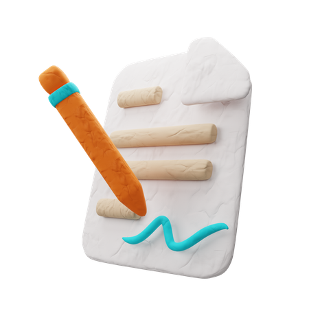 Edit Note  3D Icon
