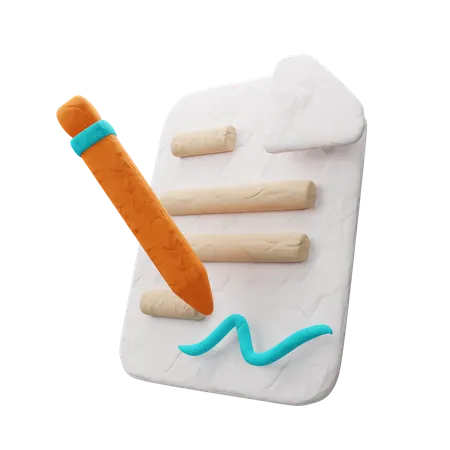 Edit Note  3D Icon