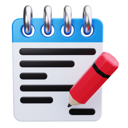 Edit Notes  3D Icon