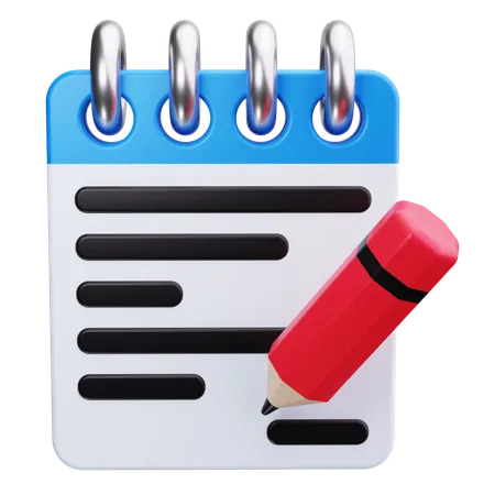 Edit Notes  3D Icon