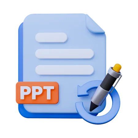 PPT 파일 편집  3D Icon