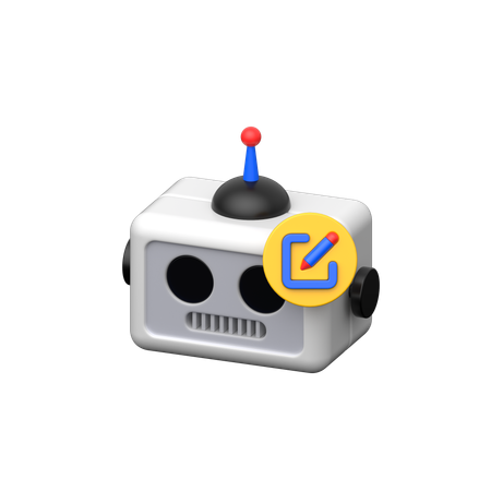 Edit Robot  3D Icon