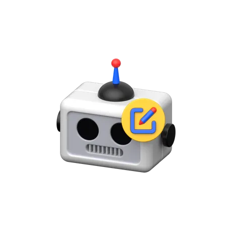 Edit Robot  3D Icon