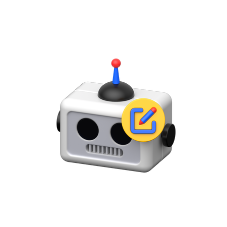 Edit Robot  3D Icon
