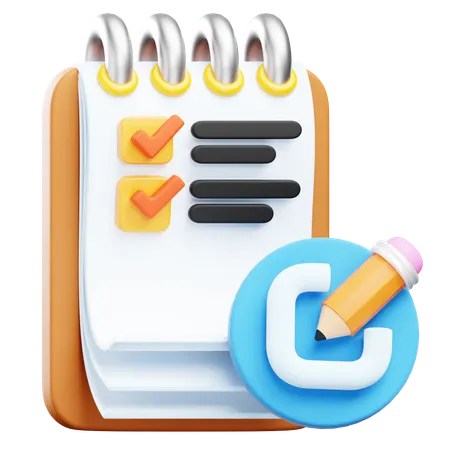 Edit Task 3D Icon
