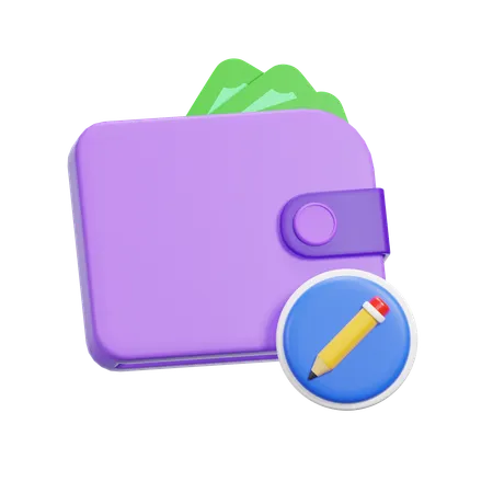 Edit Wallet  3D Icon