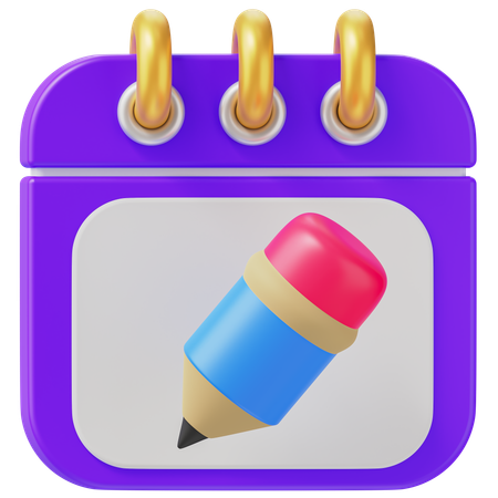 Editar calendário  3D Icon