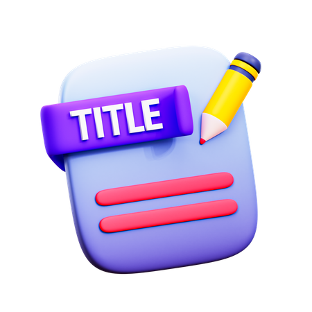 Editar título  3D Icon
