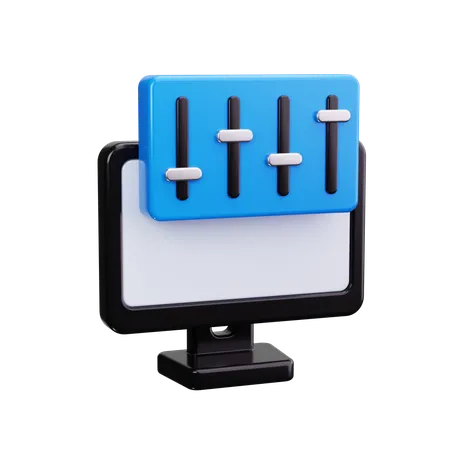 Editing Monitor  3D Icon