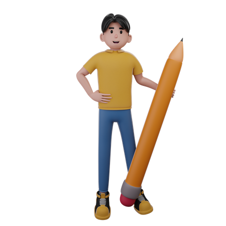 Editor creativo masculino  3D Illustration