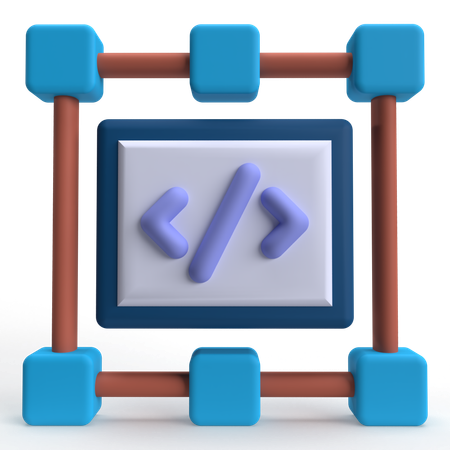 Editor de código  3D Icon