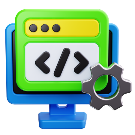 Editor de código  3D Icon