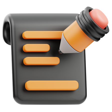 Editor de documentos  3D Icon